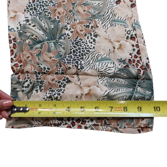 Revolve Lita by Ciara Fluid Print Tie Waist Pants in Animal Floral Milk size XXS - Picture 7 of 11